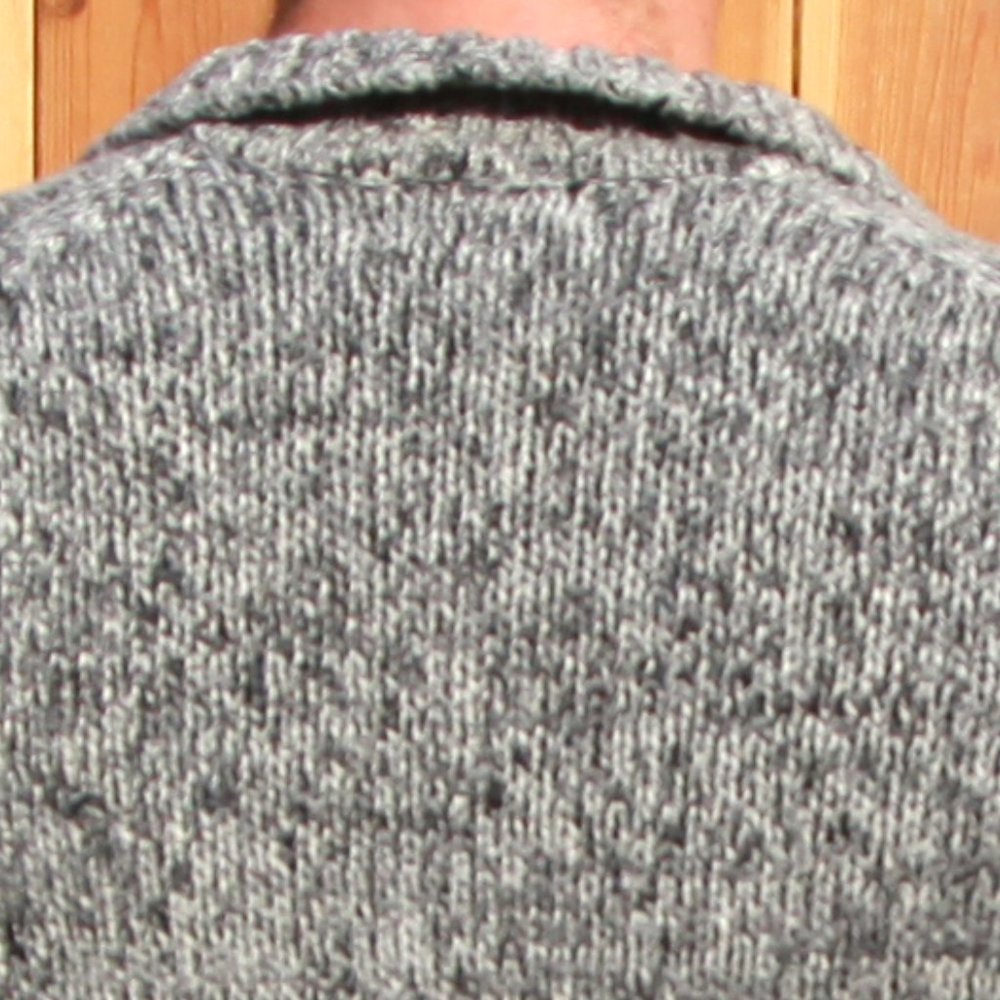 Calvin Klein Black/Gray Patterned V-neck Zipper Sweater Looks Good with Black! - Picture 4 of 5